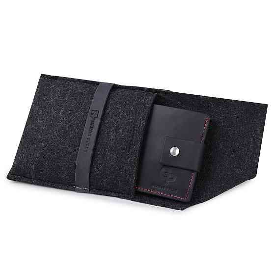 Кожаное матовое портмоне унисекс GRANDE PELLE 11542 Черный Киев