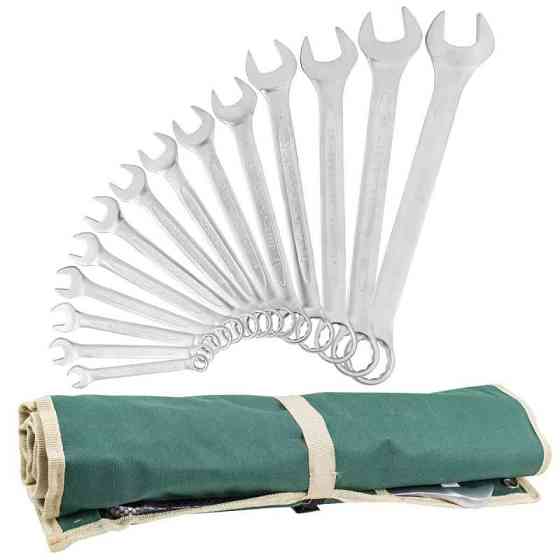 Набор ключей комбинированных 14 предметов (10, 12-19, 21, 24, 27.30, 32мм) на полотне ROCKFORCE RF-5141 Одесса