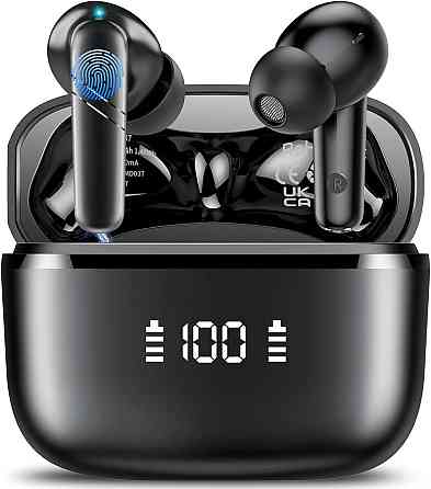 Навушники-перекладач MD037 чорні AI Bluetooth 5.4, 144 мови, 48 год, 4 режими перекладу, ENC, сенсорні, бездротові Київ