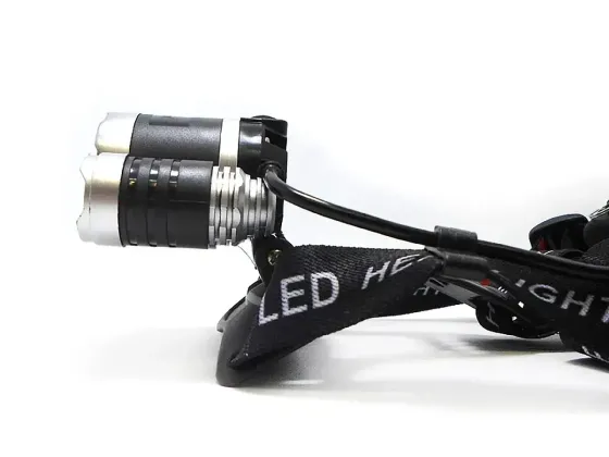 Налобный фонарь RJ-3000-T6 аккумуляторный 3 LED 800лм 2x18650 с зарядкой для туризма и охоты Одесса