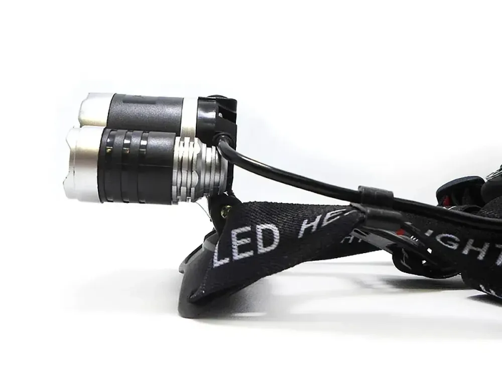 Налобный фонарь RJ-3000-T6 аккумуляторный 3 LED 800лм 2x18650 с зарядкой для туризма и охоты Одесса - изображение 2