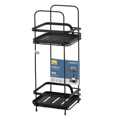 Полка в ванную Ardesto Vigor 2-ярусная Черная (ARHK4502PB) Винница - изображение 3