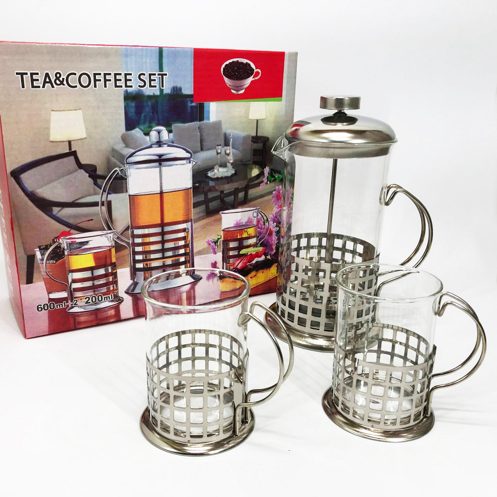 Френч-прес для заварювання кави UNIQUE UN-1155 0.6 л, Френч-прес з силіконовим кільцем SC-73 Львів - фото 13