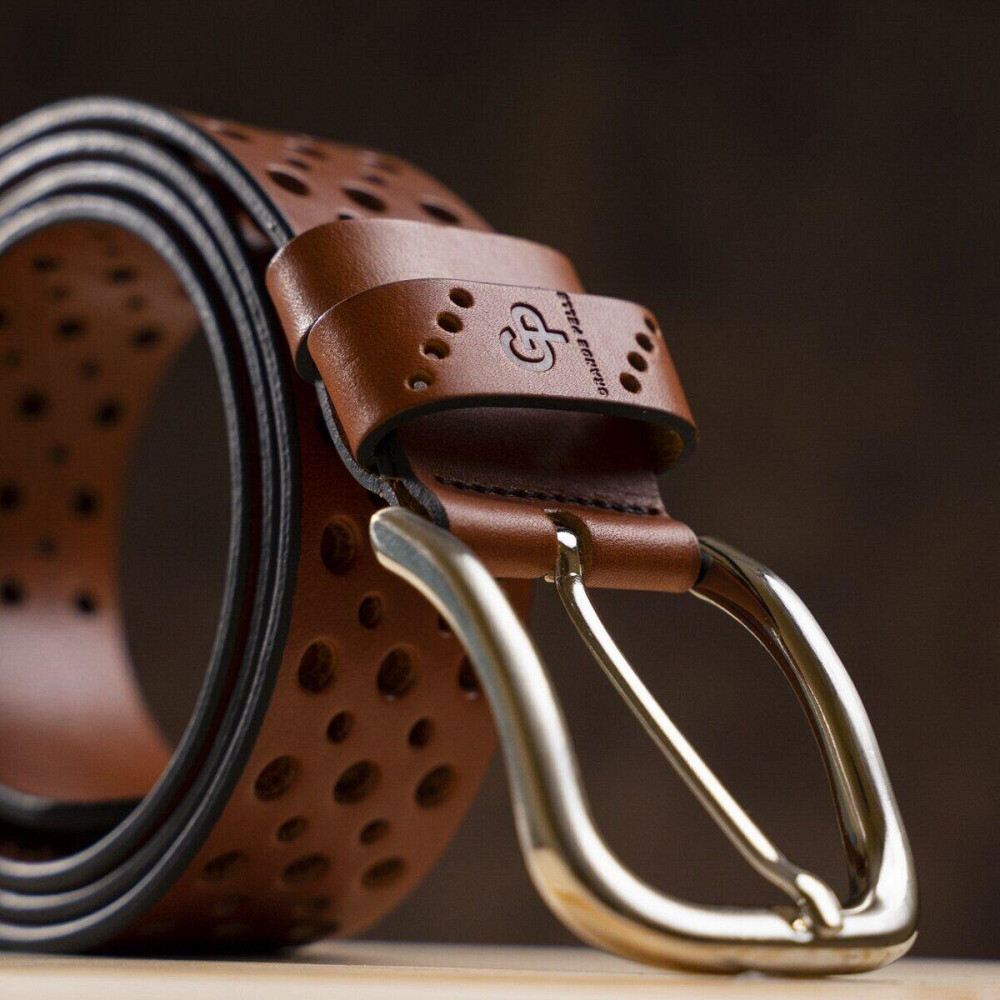 Ремінь чоловічий Grande Pelle 11052 під джинси Коричневий Київ - фото 8