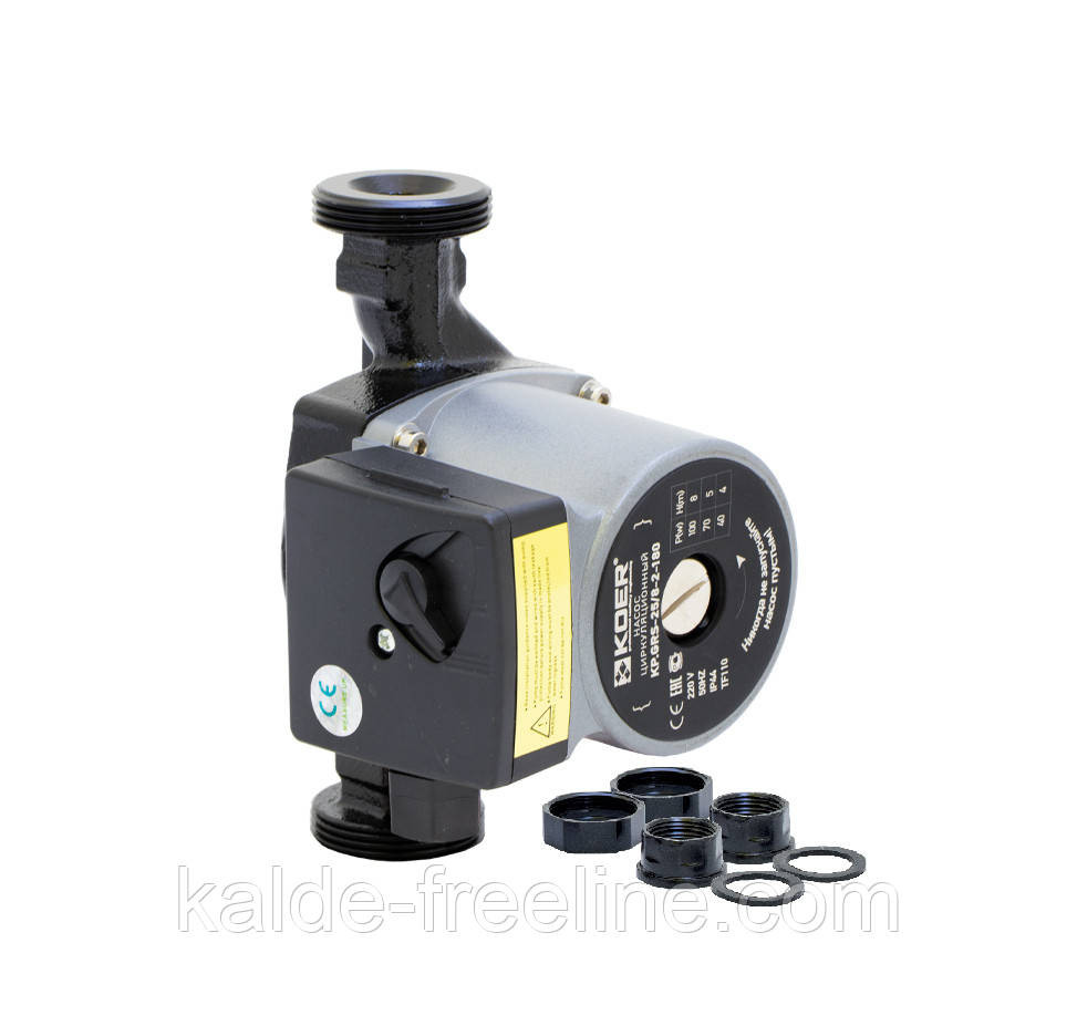 Насос циркуляційний KOER KP.GRS-25/4-180, Н=4М, Q=3кбМ, P=88Вт (з кабелем та гайками) Харків - фото 1