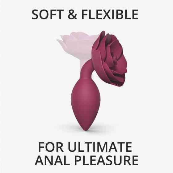Силіконова анальна пробка Love To Love OPEN ROSES M SIZE - PLUM STAR Sex Aura Київ