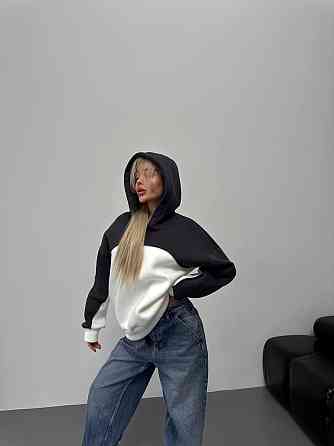 Женская базовая теплая худи на флис турецкая трехнить Одесса