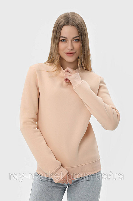 Світшот жіночий базовий утеплений RAY BASIC бежевий (U0301W-Cream) Київ - фото 4