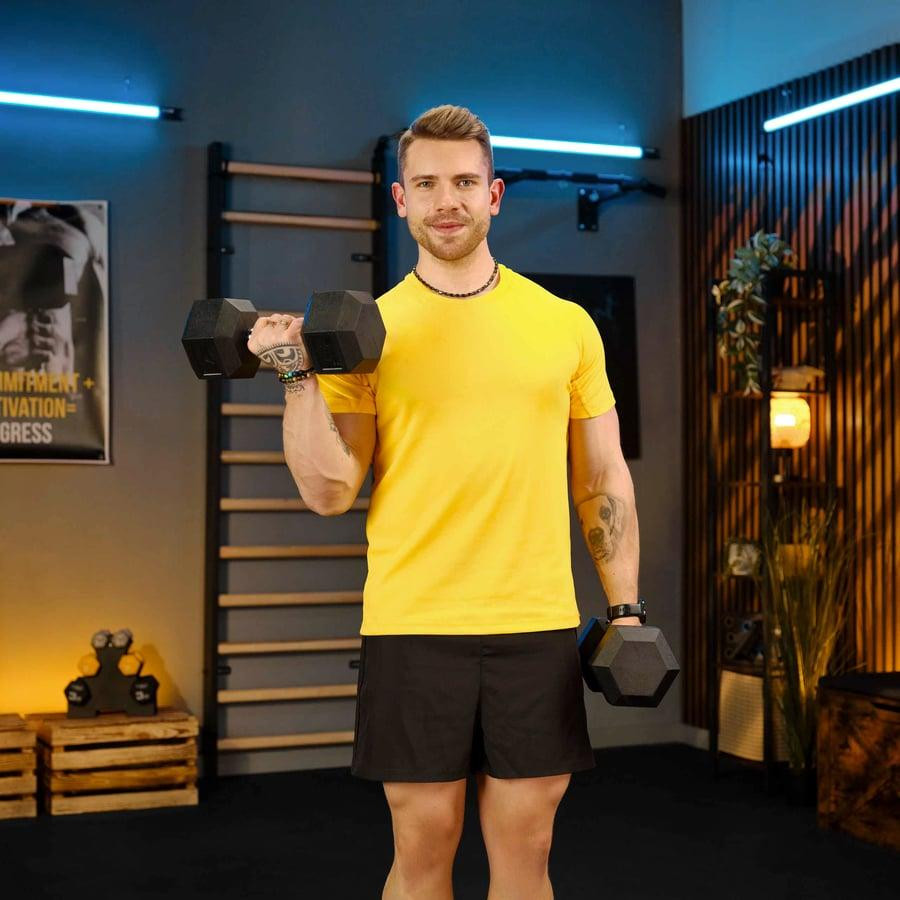 Гантеля шестигранна прогумована TX-125RD Trex Sport 12,5кг Киев - изображение 7