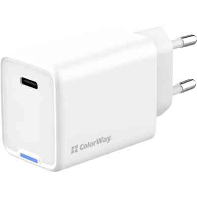 Зарядний пристрій ColorWay GaN Mini 45W PD Port PPS USB-C white (CW-CHS057PD-WT) Вінниця