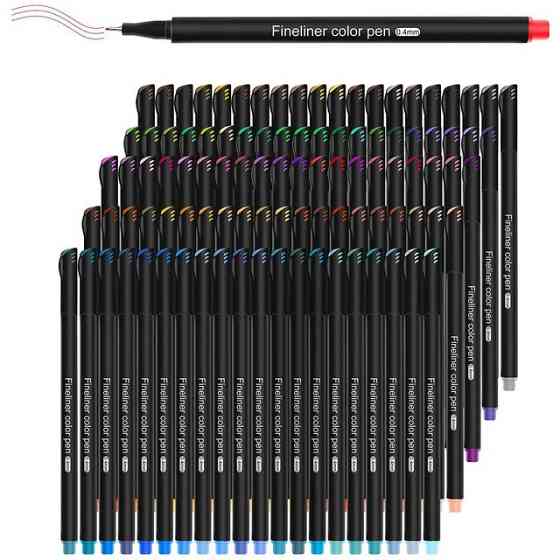 Набор профессиональных разноцветных линеров для рисования Fineliner Color 100 цветов Каменец-Подольский