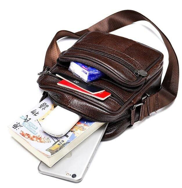 Сумка мужская кожаная Vintage 14987 Коричневая Киев - изображение 2