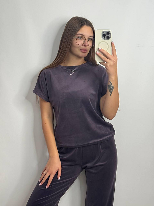 Велюровая пижама большого размера Шоколад XXL Харьков - изображение 4