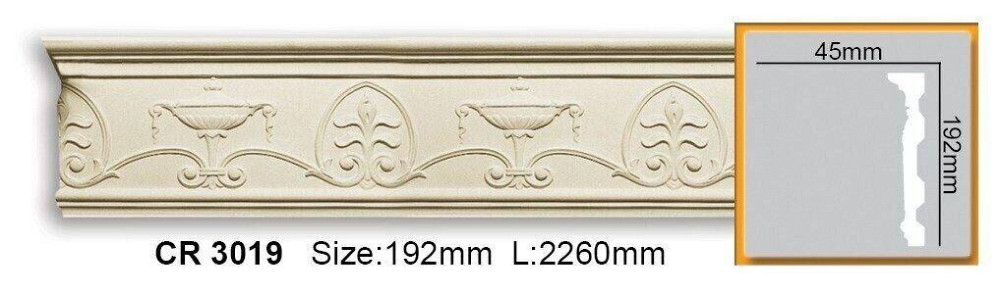 Молдинг полиуретановый с орнаментом Gaudi Decor CR 3019 Flexi Днепр - изображение 1