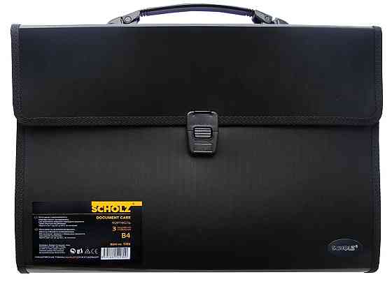 Портфель B4 "Scholz" 3 відділення чорний, 5226-09SCH, шт Київ