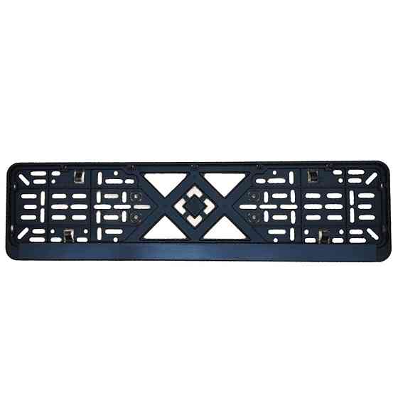 Рамка номерного знаку без надпису пластик чорна 1шт Київ