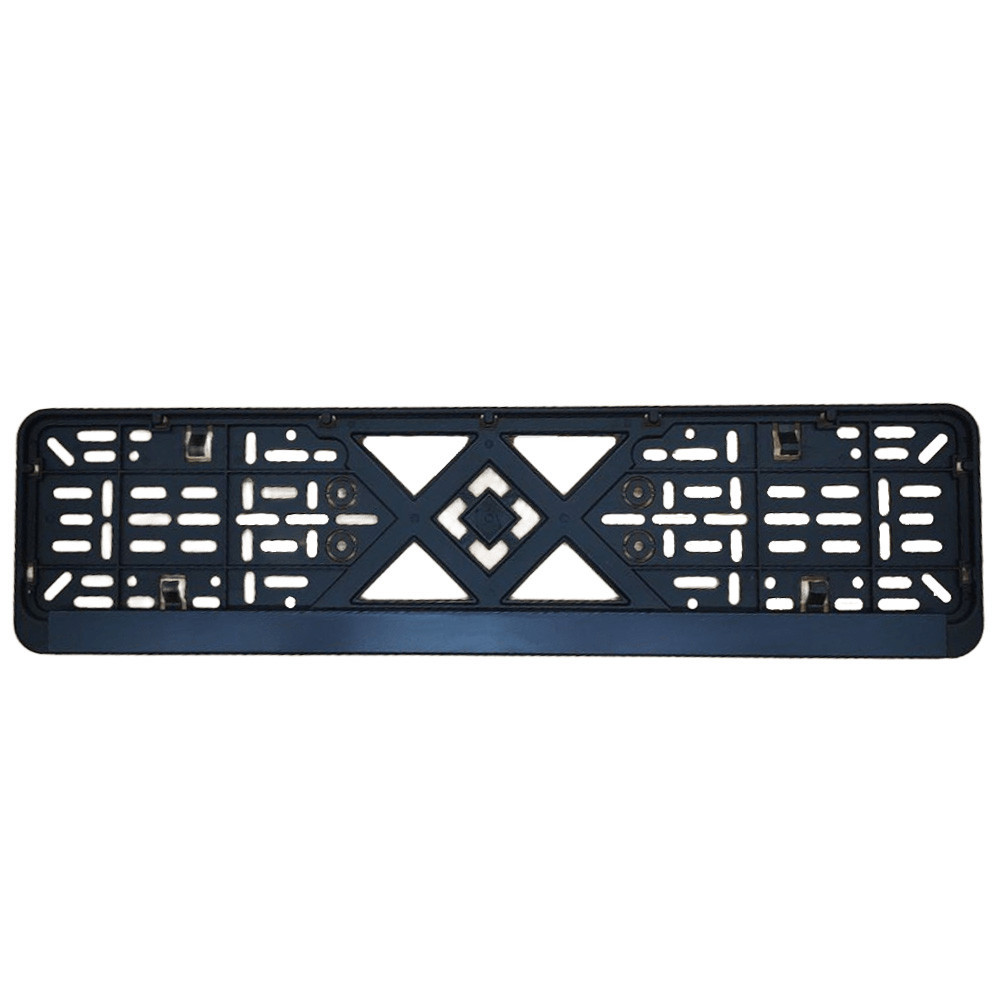 Рамка номерного знаку без надпису пластик чорна 1шт Київ - фото 1