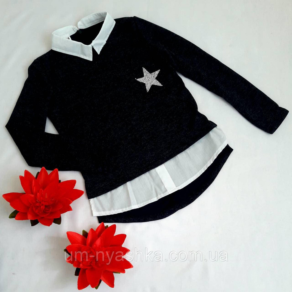 Сорочка обманка ангоровая тепла сорочка з подовженою спинкою 146-158 Кривий Ріг - фото 3