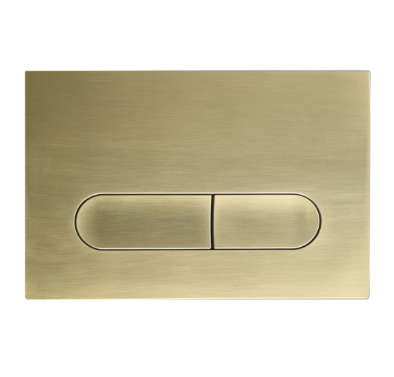 Панель змиву Koer KT-0608-12 240x160x10mm пластик., кнопка закруглена (колір матове золото) (KR6126)   ( 24359 ) Харків