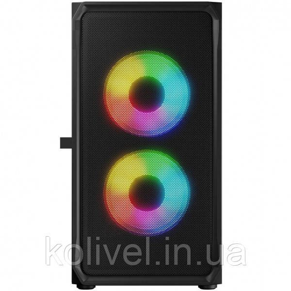 Корпус LogicConcept PORTOS MESH+GLASS ARGB fans 3x120mm BLACK без БЖ mATX (AM-PORTOS-10-0000000-0002) Киев - изображение 3