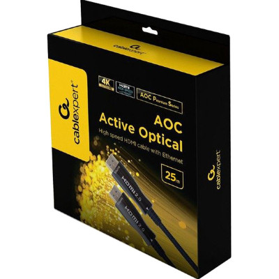 Кабель мультимедийный HDMI M to HDMI M 25.0m V2.0 4K60Hz optical Cablexpert (CCBP-HDMI-AOC-25M) Винница - изображение 3