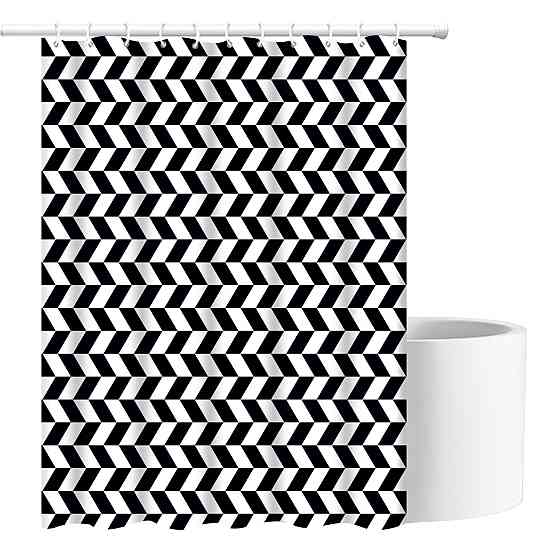 Шторка для ванны из полиэстера водонепроницаемая Bathlux 180x180 см с кольцами, занавеска для ванной комнаты Каменец-Подольский