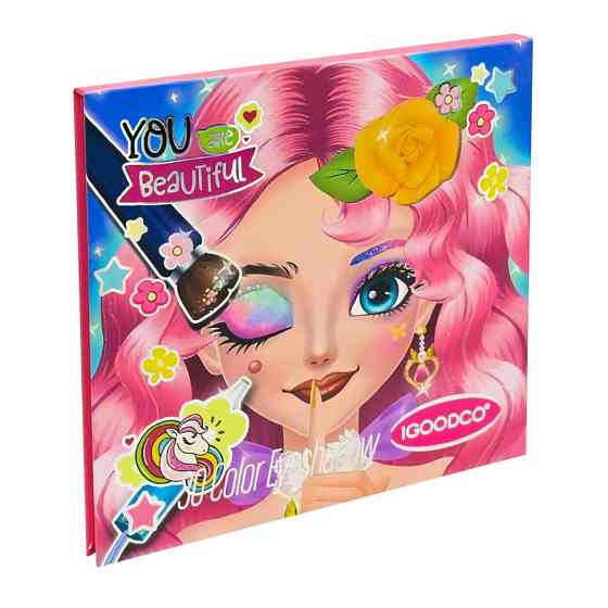 Детская палетка теней для век IG3125, 30 цветов, с кисточкой Винница