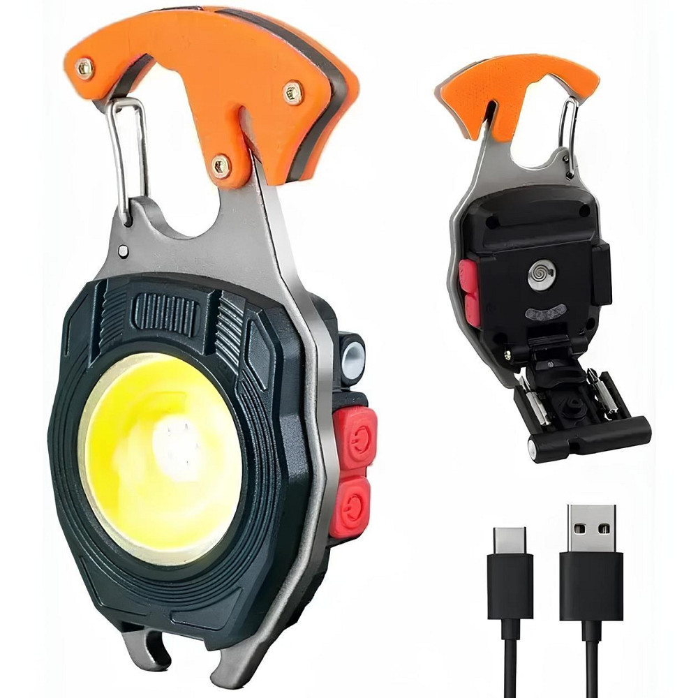 Акумуляторний ліхтарик з карабіном та викрутками від USB, W5147 Київ - фото 1