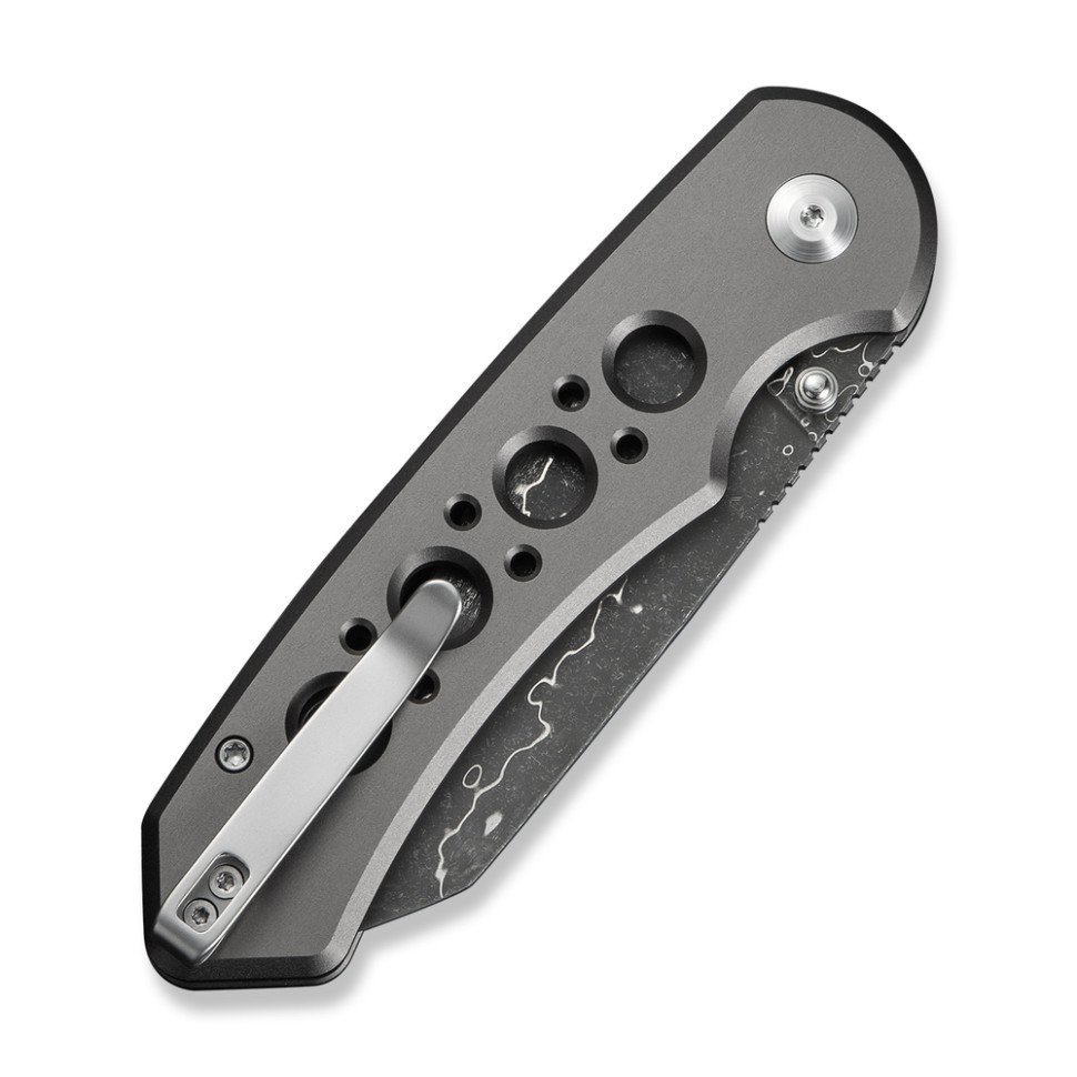 Нож складной туристический Civvi Pragma Prime, (8.9 см) Damascus / Aluminum серый Киев - изображение 5