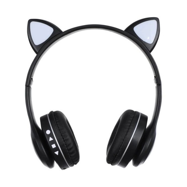 Наушники с кошачьими ушками безпроводные Cat VZV 23M, Розовые беспроводные наушники детские с ушками UJ-39 Львов - изображение 3