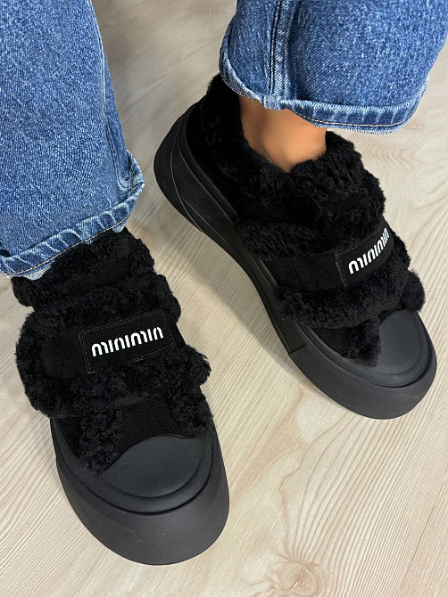 Кеди жіночі Hengji 15-1 з хутром та опушкою на липучці чорні , 41, 25,5 см Київ - фото 8