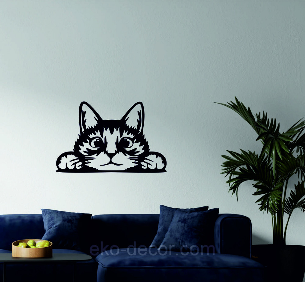 Декоративное настенное 3D Панно «Кот» Декор на стену с объемом (цена за 1 шт) Киев - изображение 1