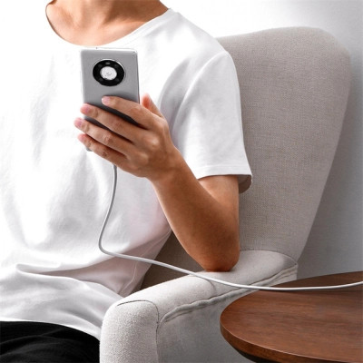 Дата кабель USB 2.0 AM to USB-C 1.0m Superior Fast Charging 100W moon white Baseus (P10320102214-01) Вінниця - фото 4