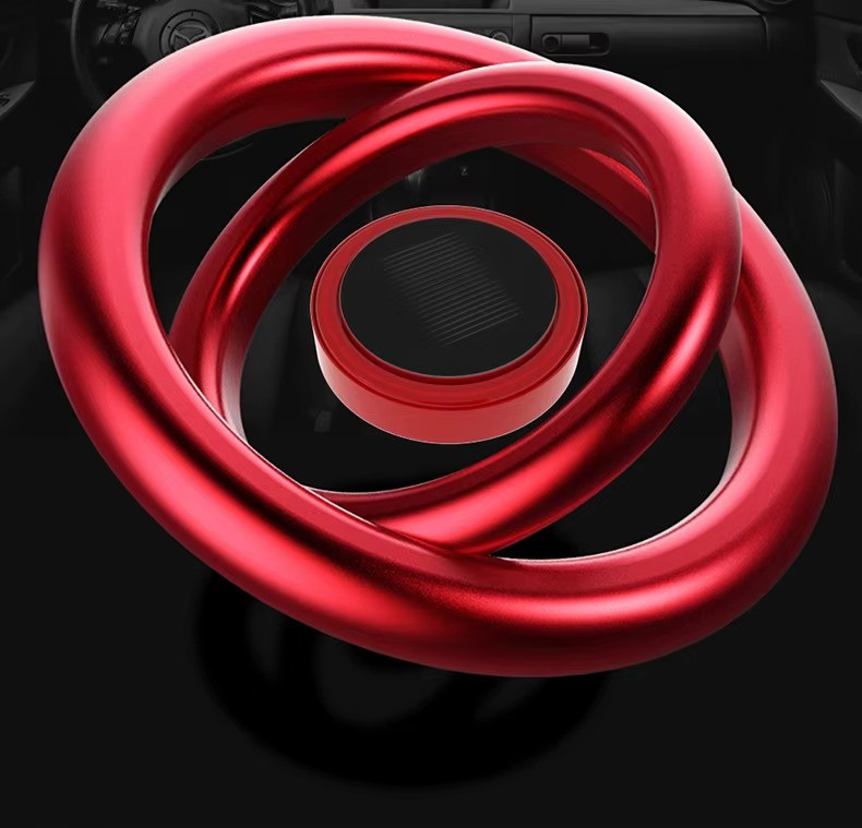 Ароматизатор у машину освіжувач повітря дифузор «Кільця левітації» на сонячній батареї, колір червоний Кам'янець-Подільський - фото 8