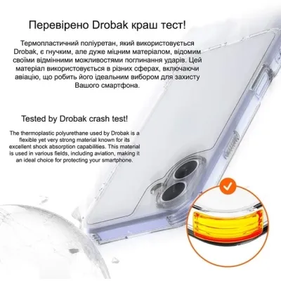 Чехол для мобильного телефона Drobak Acrylic Case with Airbag для Apple iPhone 16 Plus (949412) Винница - изображение 5