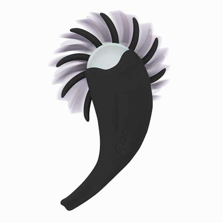 Віброкольцо з ротацією для стимуляції клітора 20 режимів Чорний Вінниця - фото 2