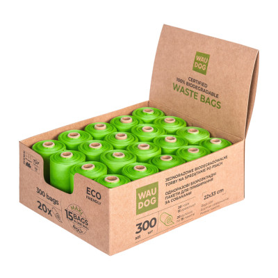 Пакеты для собак Waucat Биоразлагаемые МАКСИ 22х33 см 20 рул (300 шт) (9945) Винница - изображение 2