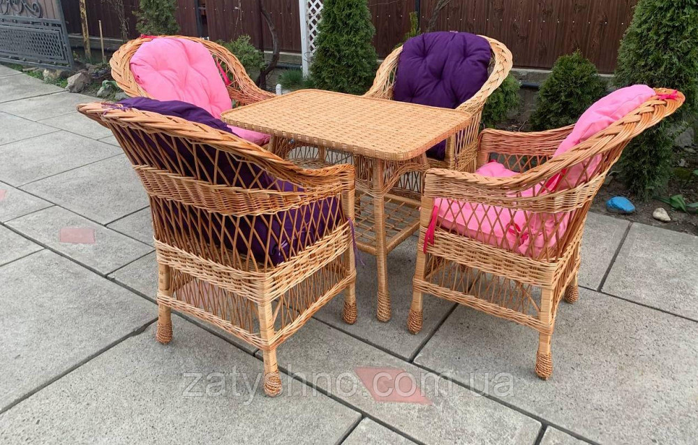 Садовая плетеная мебель с гармоничными накидками Киев - изображение 6