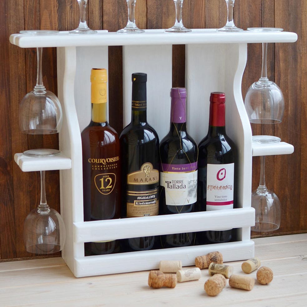 Настінна винна полиця "Накагута 4" зефір Миколаїв - фото 1