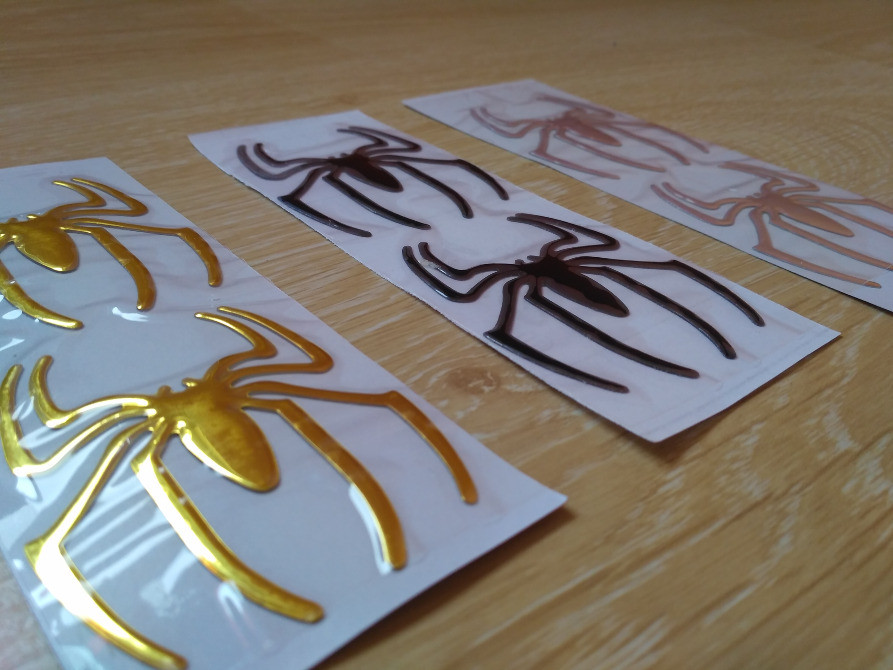 Наклейка на авто Паук пара выпуклая Золото, Чёрный Киев - изображение 7