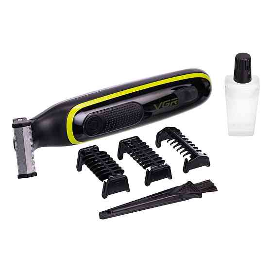 VGR Тример для волосся та бороди з 3 насадками Чорний VGR V-017 Коломия