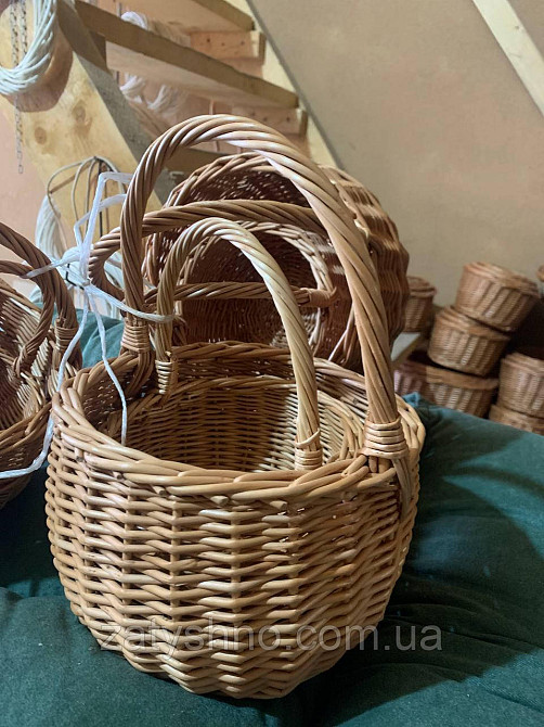Корзина детская, плетеная из лозы, набор 2 шт Киев - изображение 1
