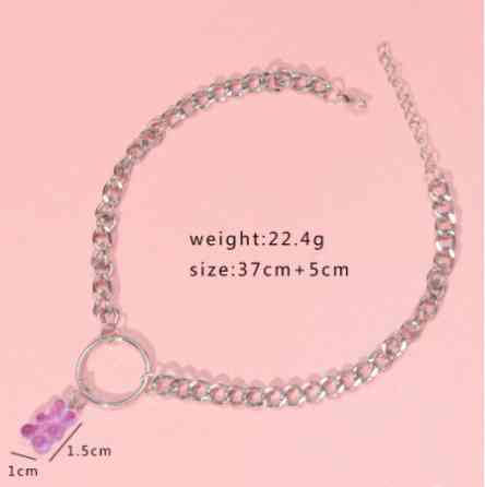 Подвеска мишка сиреневая - длина 30см, смола, цинковый сплав Киев