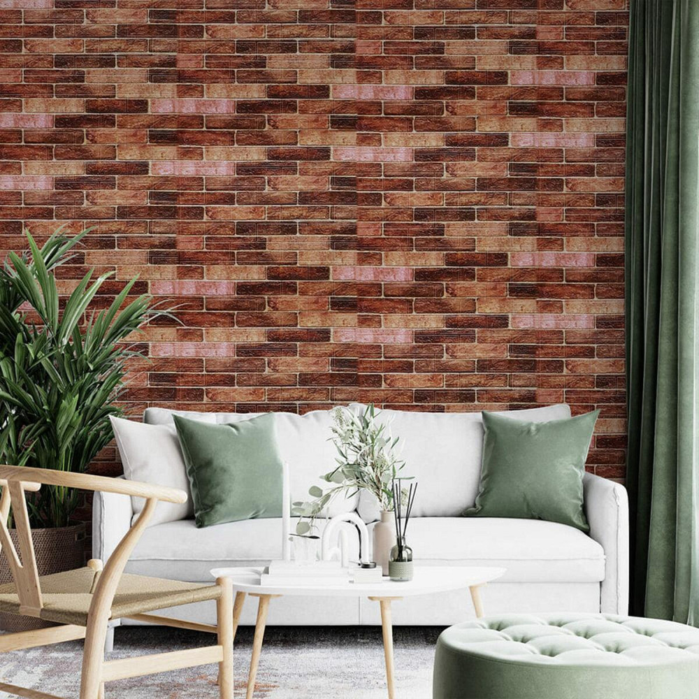 Самоклеющаяся 3D панель под коричневый кирпич екатеринослав 3080х700х3мм SW-00001768 Киев - изображение 7