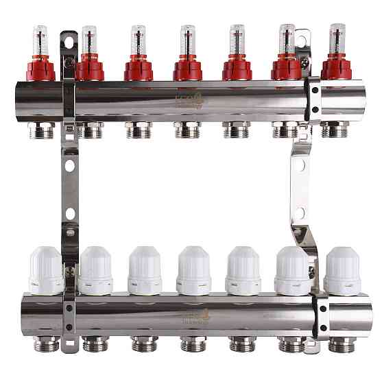 Колектор із витратами, регуляторами та кріпленням ECO 001D 1| x7 Київ