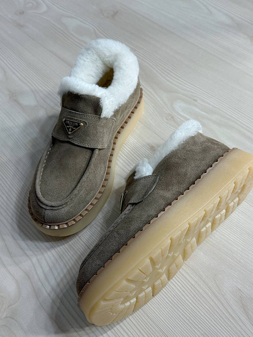 Черевики жіночі Hengji 69-3 лофери замшеві на хутрі бежеві, 40, 25 см Київ - фото 12