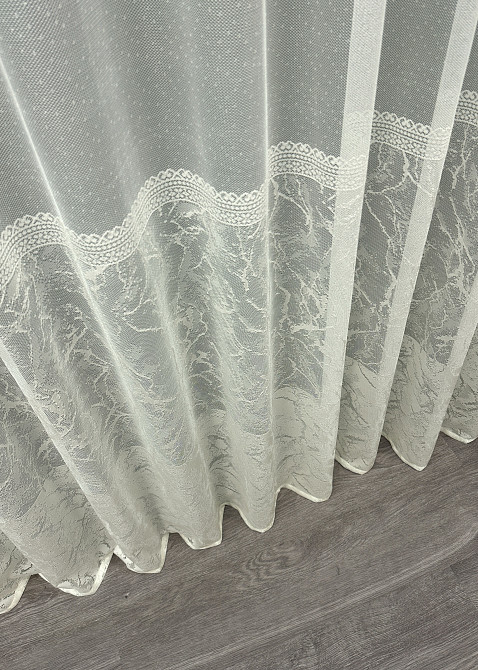 Тюль жакард колір молочний 1671т Київ - фото 6