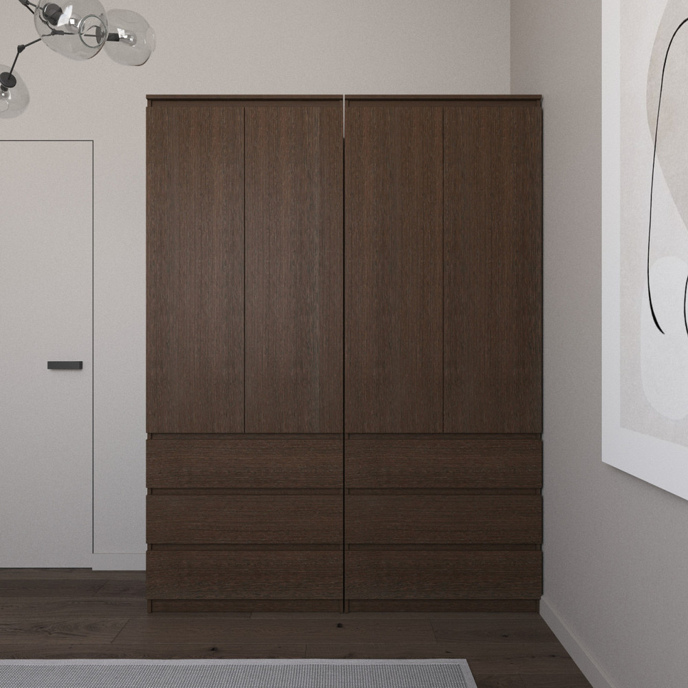 Шафа для одягу VAYS зі штангою та полицями, 6 шухляд, комплект з 2 шаф R9+R16 Львів - фото 6