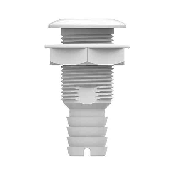 Зливний штуцер SEAFLO 1-1/4" (32 мм) крізь корпус — Білий, PP+GF (SFTH1-1250-01) Київ