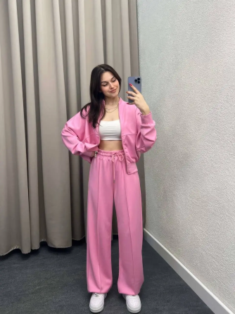 Женский костюм-двойка с широкими штанами Барби 50/52 Харьков